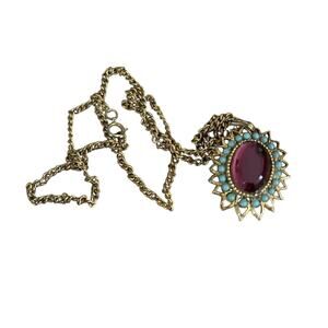 Vintage Wintnor watch  pendant on chain reversible